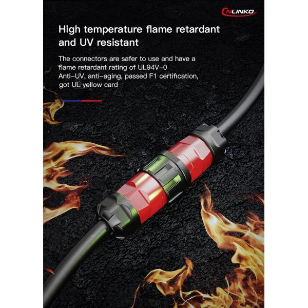 CNLINKO Waterproof 4 Pin Welding Male and Female Cable Connector 4Pin Panel Mount Round Plug Connector