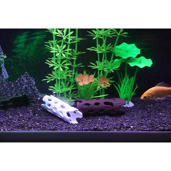 HYGGER Ceramic Realistic Wood Saltwater Tank Accessories