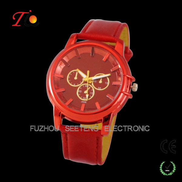 Popular leather strap with other replaceable band and color customized for ladies watch