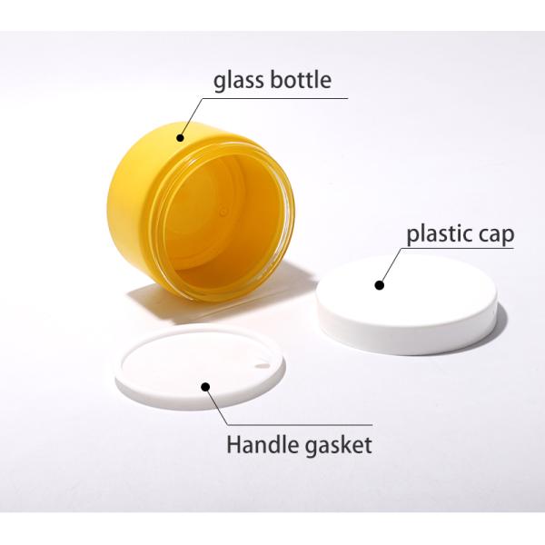 Custom Glass Cosmetic Cream Jar Purple 15g 30g With Screw Cap