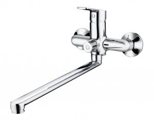 China Modern Long Spout Bathtub Faucet 35mm Ceramic Cartridge Classic Cylindrical Design wholesale