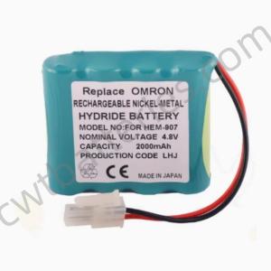 Omron HEM-907 Rechargeable Nickel Metal Hydride Battery 4.8V 2000mAh Ni-MH Batteries