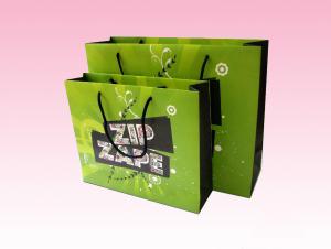China custom green paper T-shirt bag packing company for sale shenzhen on sale