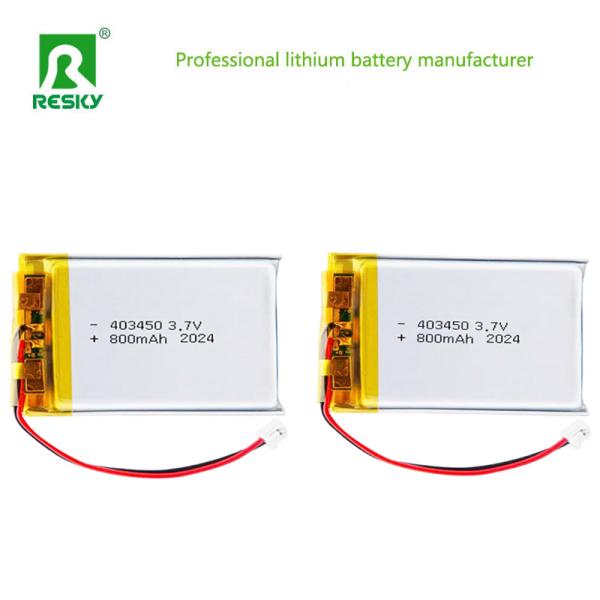 Rechargeable lithium cell 3.7V 403450 800mAh lipo li-polymer battery cell For audiovisual devices