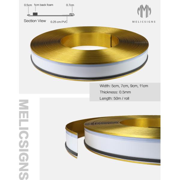 3d Signs Advertising Brush Gold Aluminum Channelume Channel Letter