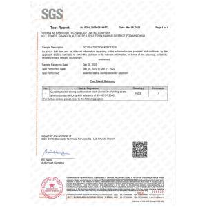 FOSHAN AE PARTITION TECHNOLOGY LIMITED COMPANY Certifications