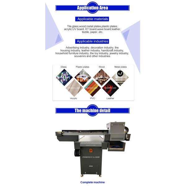 Small Business 900x600mm CMYK+WV Industrial Automatic Digital UV Flatbed Printing Machine