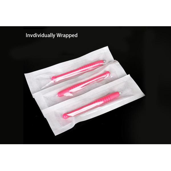 Embroidery Metal Manual Eyebrow Tattoo Pen , Pink Permanent Makeup Tattoo Pen