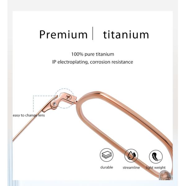 Acetate Titanium Ultra Light Glasses CE Metal Box Clear Lens