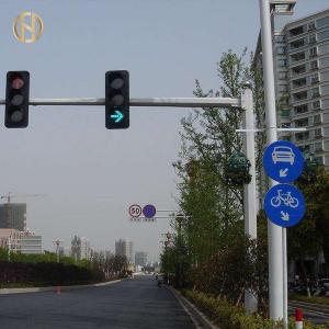 China 6M X 6M L Type Stop Light Pole With Red Yellow Green Lights High Precision wholesale