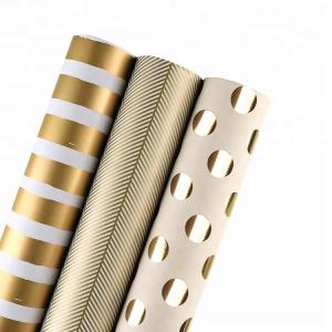 China Moisture Proof Recyclable Wrapping Paper Smooth Metallic Foil Shine For Clothing / Shoes wholesale