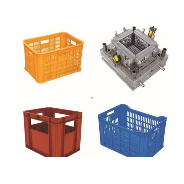 PBT Plastic Apple Storage Crates DIN 1.2738 Injection Mold Tooling