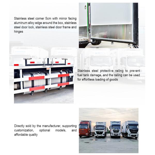 4x2 Refrigerated Cooling Refrigerator Van with Maximum Torque Nm 500-1000Nm and Dimensions L x W x H mm 5995*2450*23265