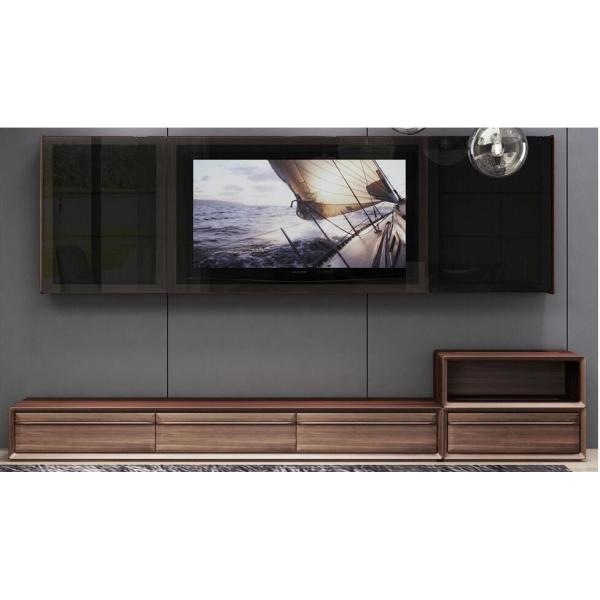 2017 New design of Interior Fitout Apartment Furniture Doube / King bed by Walnut wood for hot sale