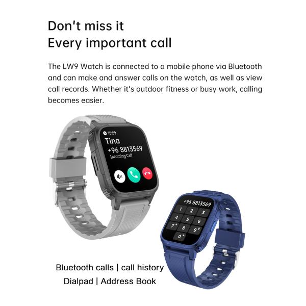 2" Waterproof Intelligent Smartwatch With Long Battery Life For Men Women