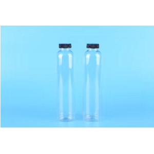 China Customized clear plastic PET beverage bottles with tamper proof cap wholesale