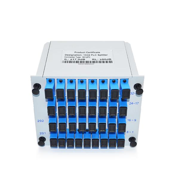 Mini Card 4 Way Optical Splitter G657A Fiber Optic Cable Splitter Lgx Box