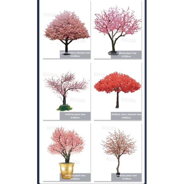 Factory custom realistic artificial cherry tree wedding events decoration high quality pink cherry blossom tree