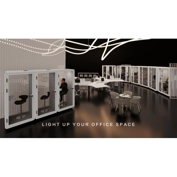 20 - 45dB Soundproof Office Phone Booth Pods For 2-4 Person Capacity