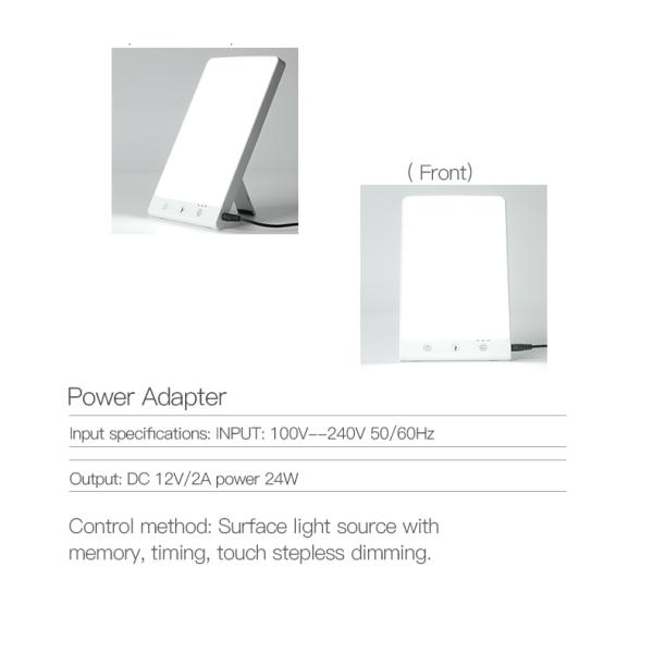 High Luminosity SAD Therapy Lamp for Seasonal Affect Disorder with 3 Different Intensity Levels and UV Free GK-GQ-L1