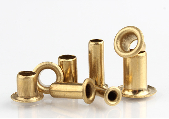 ANSI/ASME Standard Brass Hollow Tubular Rivet with Bright Finish and Stainless Steel Material