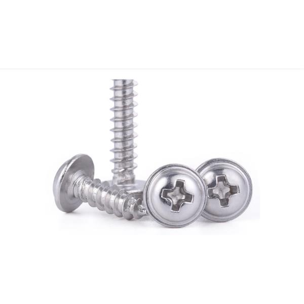 Stainless Steel Phillips Flanged Extra-Wide Rounded Head Screws for Sheet Metal Tapping Screws with Collar
