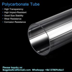 China Plastic Pipe Rigid Polycarbonate Round Tube Unbreakable Polycarbonate Tubing Chemical Resistant Clear Tube on sale