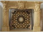 High Quality Carved Indoor Decorative White Marble Fireplace Beautiful cheap