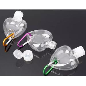 China 50ml Transparent Pet Plastic Heart Sanitizer Bottle No Leakage on sale