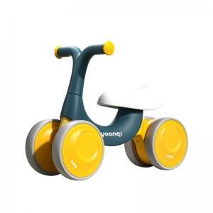 China Orange Plastic Baby Walker Balance Car with Silent Roller Skating and Green Design wholesale