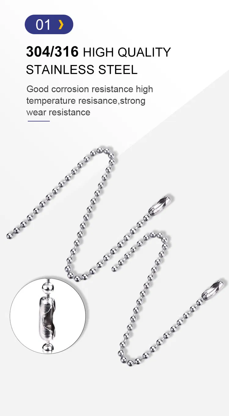 Ball Chain in Stock Metal Bead Low Price Chain