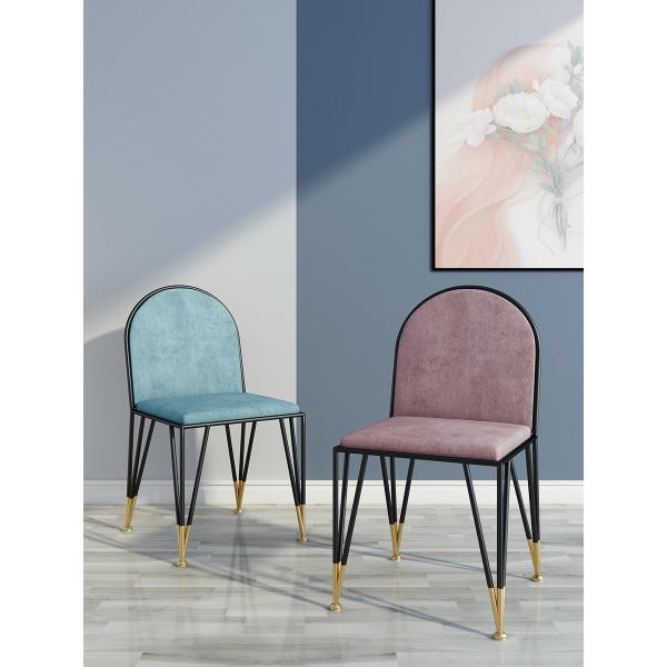 Fashionable Solid Wood Chairs / Metal Frame Dining Room Chairs