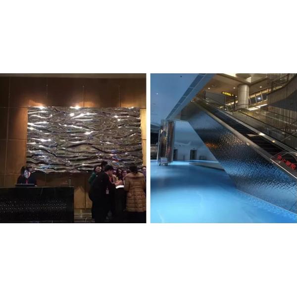 Sapphire Color Stainless Steel Sheet Laser Cut Mirror Finish Wall Cladding