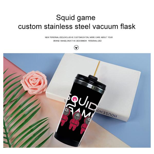 14oz Squid Game Drinkware Bottle Vacuum Insulated Tumbler Double Wall Travel Coffee Mug