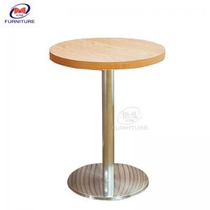 China Portable Metal Cocktail Round Bar Stools With Wood Table Top wholesale