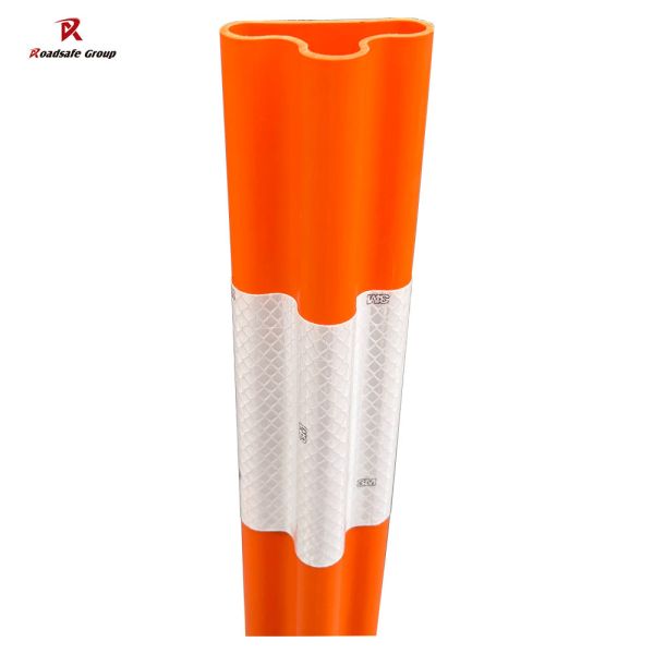 Flexible and Durable Red Spring Post with Reflective Film for Clear Warning and Guidance 90cm