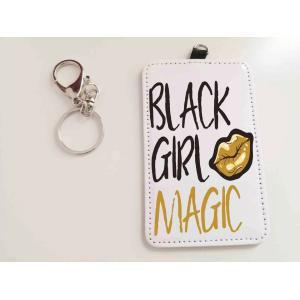 China Leather Sublimation Blank Products Car Keychain Holder With Card Sleeves on sale