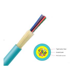 China PVC / LSZH / OFNP GJFJV 24 Core Multi Mode OM4-550 Indoor Fiber Optic Cable For Data Center Transmission wholesale
