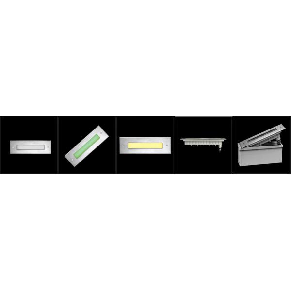 24V low voltage or 110~240VAC Linear Stair Outdoor Lighting White Print Glass Soft Beam 195mm