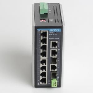 China 2 1000M Combo 8 10/100M RJ45 Din Rail Ethernet Switch 10 Ports on sale