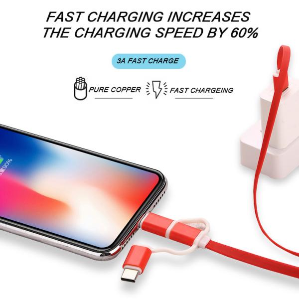 Extendable USB 2.0 1.1m Data Chargeing Cable For Iphone 13 Xiaomi 11