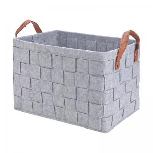 China Recycle Polyester Felt Storage Basket With Handles 19.1oz on sale