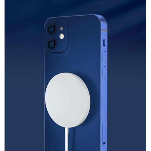 6mm distance Ultra Thin Round 15W qi wireless charger For IPhone 12