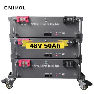 China Rack Mounted Stackable LiFePo4 Battery 48V 50ah Lithium Ion Battery on sale