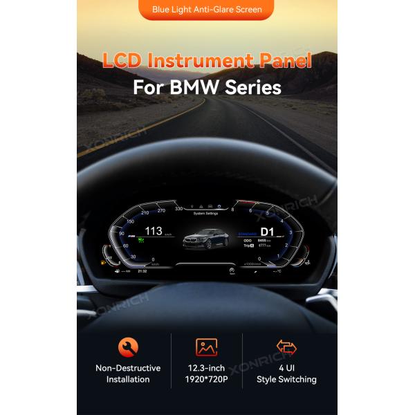 2024 Car Digital Cluster Instrument For BMW GT F07 F10 F11 F18 F06 F12 F13 F01 F02 F03 X3 X4 X5 X6 LCD Dashboard Monitor