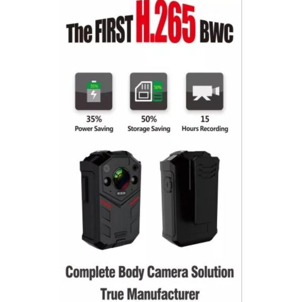 IR Night Vision WiFi Body Camera , Black Police Video Camera GPS Supported