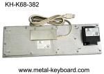 Kiosk Self - Service Terminal Metallic Industrial Keyboard with Trackball , USB