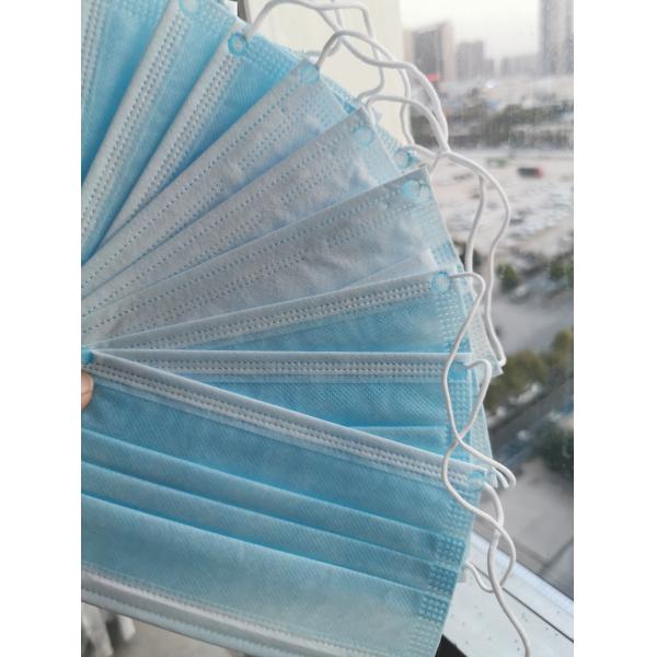 Face Mask Used In Hospitals 17.5cm X 9.5cm Spun Bonded Non Woven Fabric