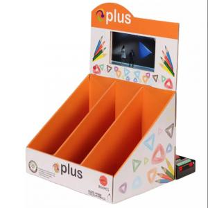 China LCD Screen Shop POP Cardboard Countertop Displays Stationery Colored Pencils Rack wholesale