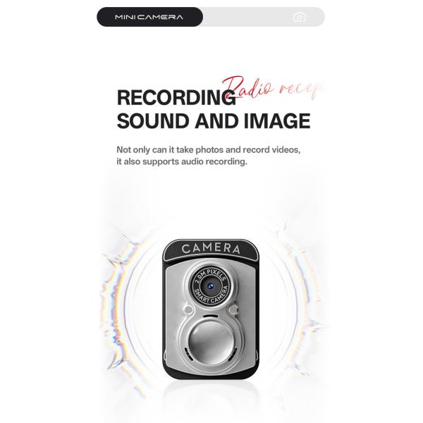 Mini camera side view showing compact design